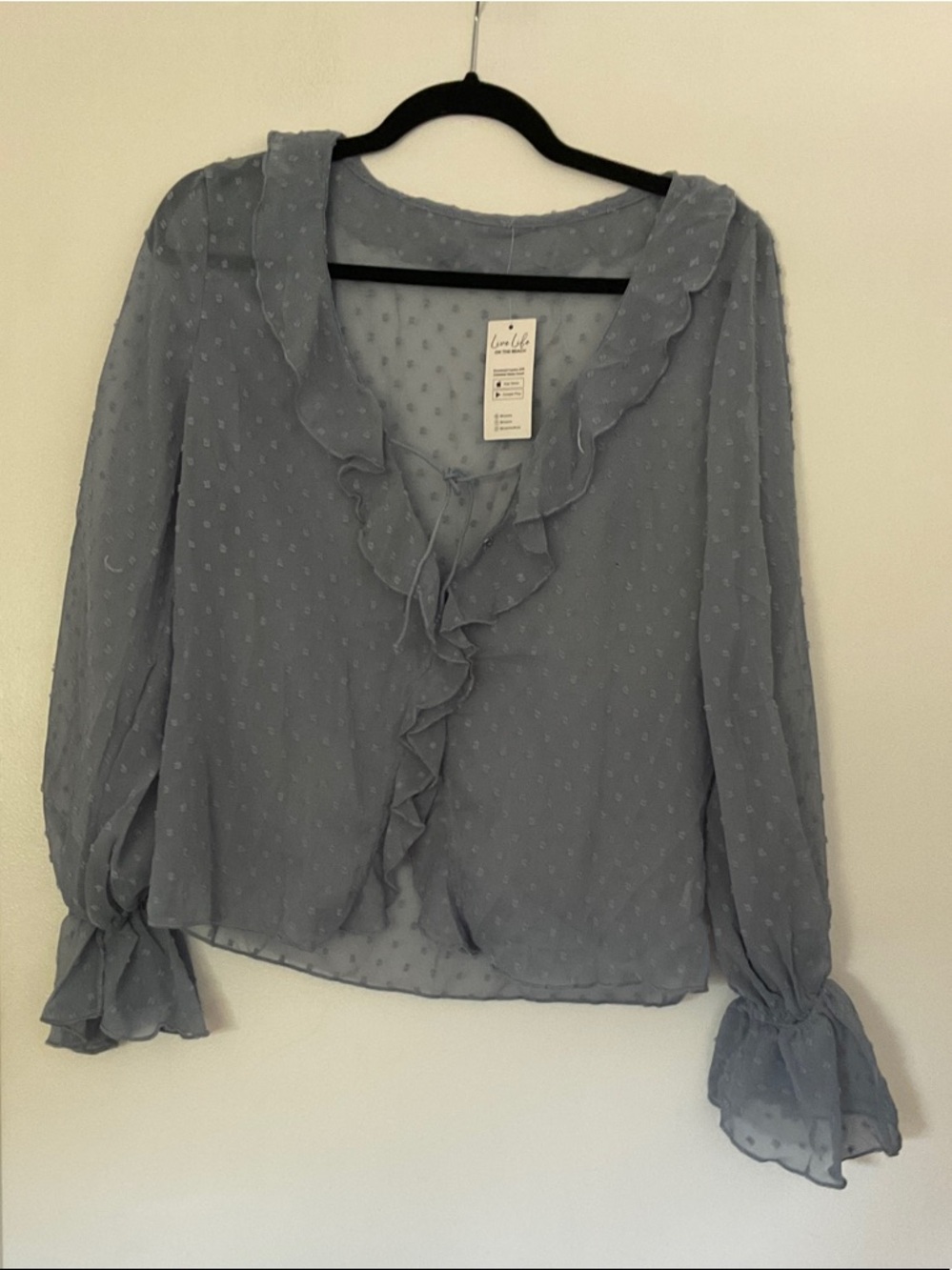 NWT cupshe sheer top medium